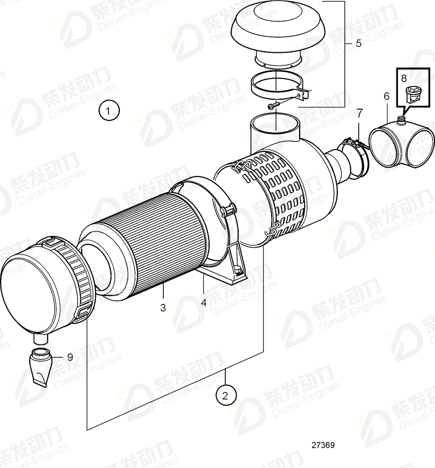 volvo penta Cap 20585673 Drawing volvo penta Cap 20585673 Drawing